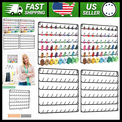 HAITRAL Wall-Mounted Metal Sewing Thread Rack, 54-Spool Organizer