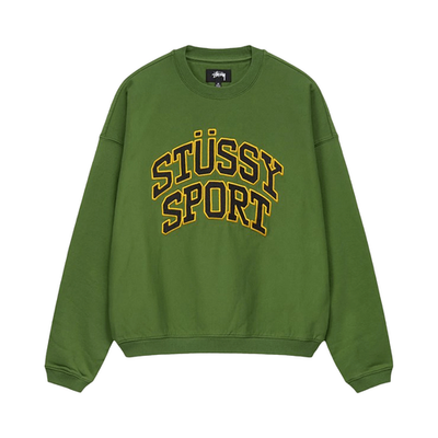 Stussy Relaxed Oversized Crew Sweatshirt Green Men's Size M | eBay