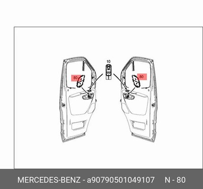 NEW MERCEDES-BENZ SPRINTER W907 SWITCH BLOCK A90790501049107 GENUINE