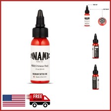 Chinese Red Tattoo Ink 1 oz Professional Quality for Lining and Shading