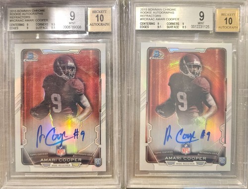Amari Cooper #RCRA-AC 2015 Bowman Chrome Rookie Refractor Autographs card