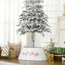 Christmas Tree Collar Steel Ring Skirt Home Xmas Decoration for Artificial Tree