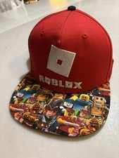 Roblox Boys Baseball Cap Hat Youth Size OSFM Black Red Minecraft
