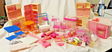 Lot of Vintage Barbie Assorted Kitchen Pieces, Extra Accessories  More AS IS