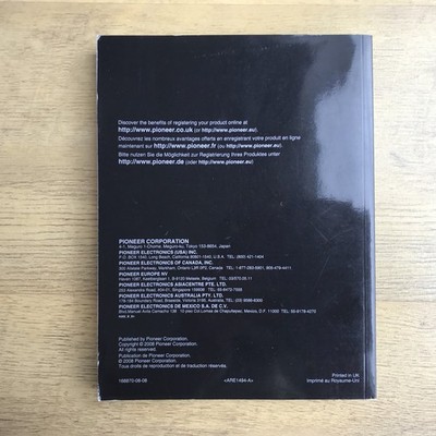1 x Original Pioneer Kuro KRP-500a Instruction Manual Book | eBay