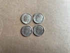 Lot of 4 Roosevelt Dimes 1x of 1952 - 1x of 1952-S - 1x of 1952-D - 1x of 1953-D