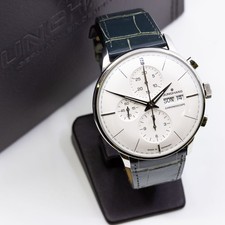 Armbanduhr Stahl Junghans Chronoscope, Ref.027/4729.00 limitiert, Fullset