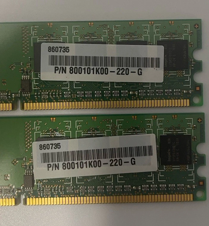 1 GB Hynix (2 x 512MB) 1Rx8 PC2-4200-444-12 Memory Modules (HYMP564U64CP8-C4) - Image 4 of 4