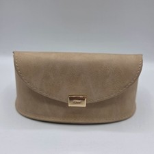 CHLOE Case Sunglasses Eyewear Beige Gold Clasp "Made in Italy" Soft Case Logo