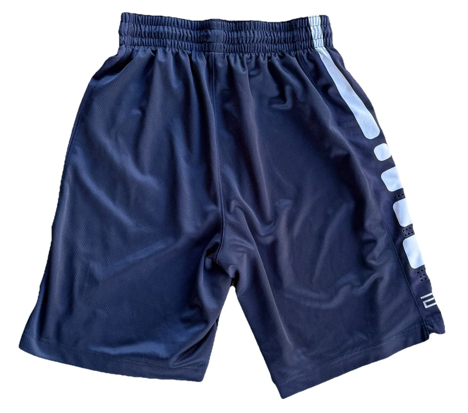 Nike Elite Dri Fit Basketball Shorts Youth Boys M Gym 8.5" Navy Blue Pockets - Image 2 of 4