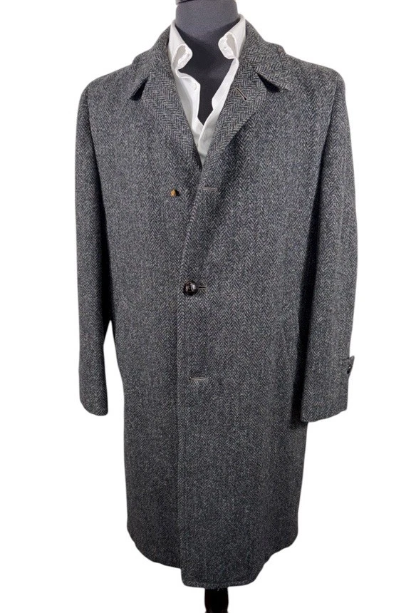Tweed Overcoat In Vintage Outerwear Coats & Jackets For Men for