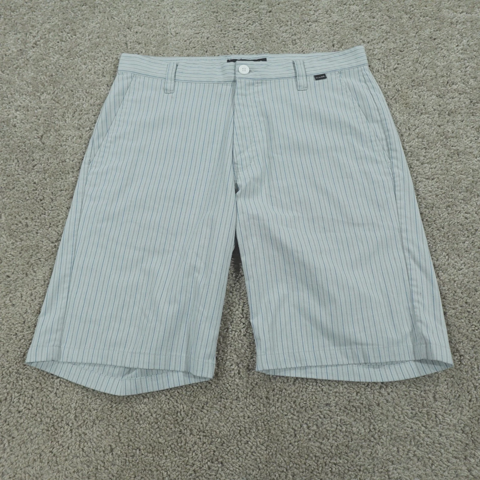 Travis Mathew Shorts Mens 32 Performance Golf Striped Flat Front Chinos