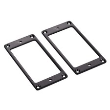 2 Black Iron Humbucker Pickup Mounting Ring Frame Bridge Neck Flat Parts A