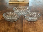 Anchor Hocking Blue Bubble Glass Berry Bowls Set Of 3