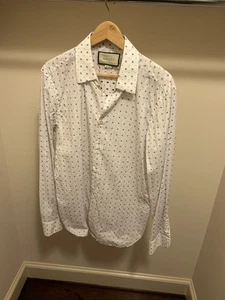 Chemise homme Gucci 42/16,5 blanche monogramme manches longues boutonnée