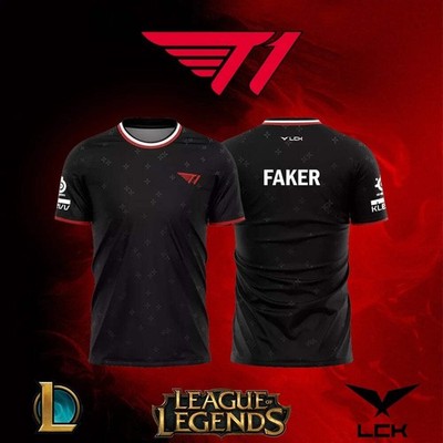T1 Esports Club 2025 Team Uniform Legendary Player SKT T1 Faker Fan Customized S