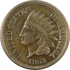 1863 Indian Head Cent XF EF Extremely Fine Details Penny SKU:CP1147