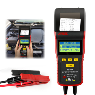 12V 24V Car Battery Tester W/ Printer Car Truck Battery Analyzer Diagnostic Tool