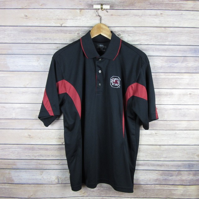 SOUTH CAROLINA GAMECOCKS Men's PGA Tour Golf Polo Shirt M Medium Black