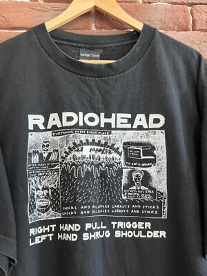 KID A radiohead Tシャツ Rare Vintage 00s Radiohead Kid A Tour Tshirt Rock Band XL