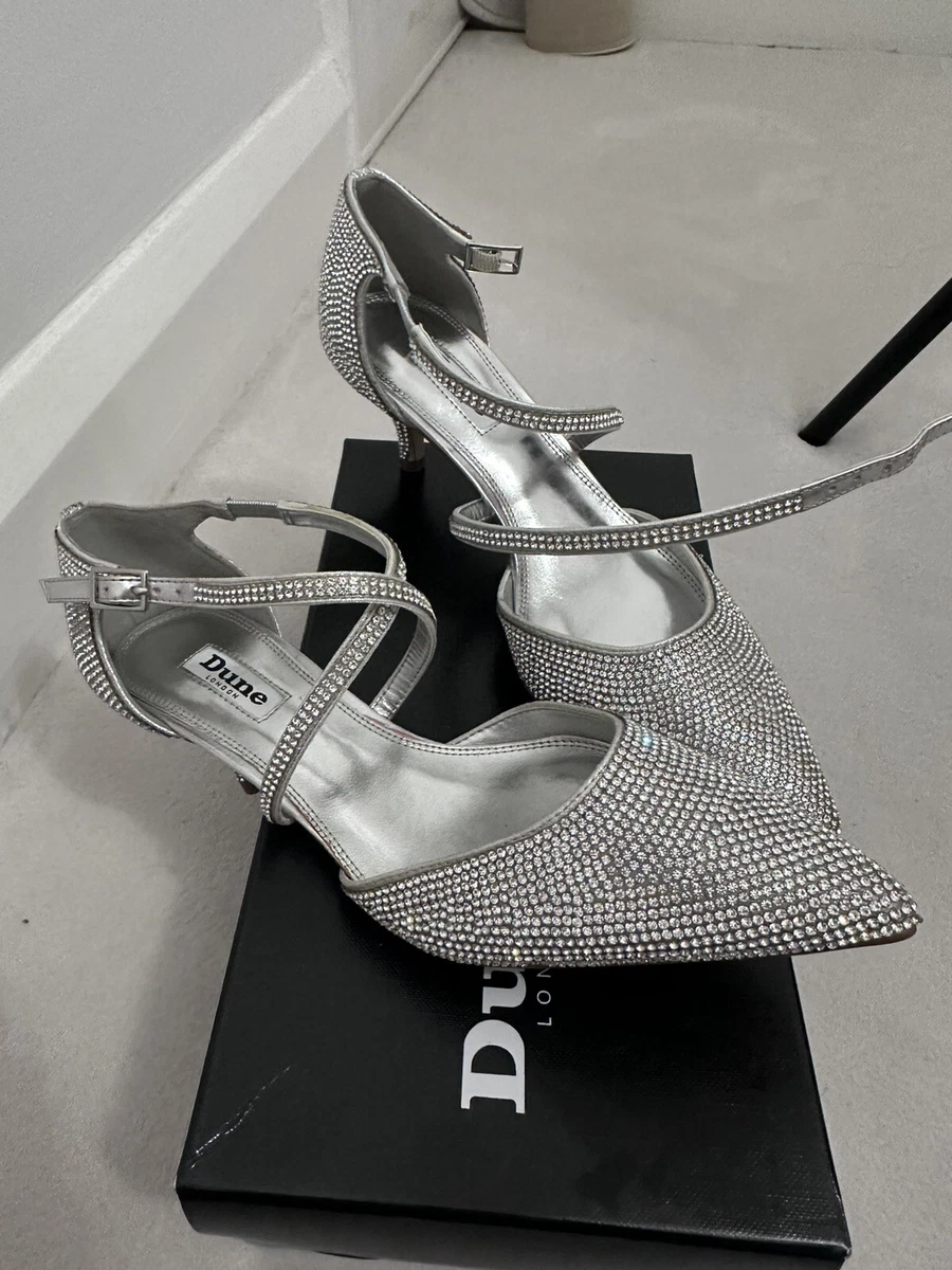 Silver kitten top heels size 7