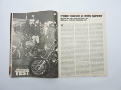Vintage August 1978 Motorcyclist Magazine Triumph Bonneville