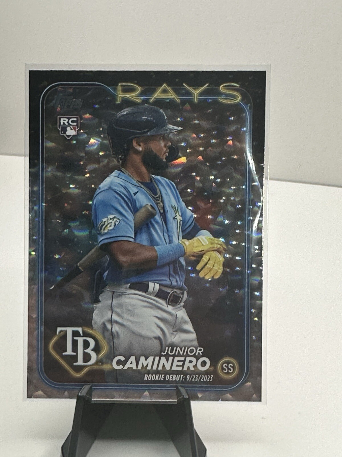 2024 Topps Update Series Silver Crackle Foilboard #US223 Junior Caminero RC