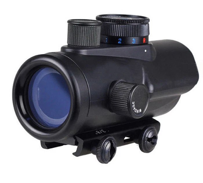 1 x 30mm Red/Green/Blue Dot Sight Rifle Scope For 11/20mm Picatinny Rail Mount - Image 3 of 4