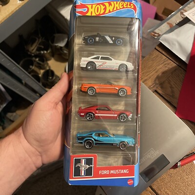 Lot 5 Hot Wheels Ford Mustang 1:64 - Multicolore - Pack Elite