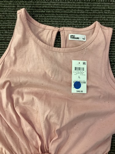Pink Epic threads Jumpsuit, , glittery, Girls Size Xl - Picture 4 of 6