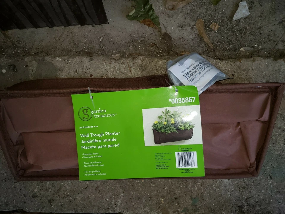 Garden Treasures Wall Trough Planter with Mounting Hardware, 24 inches, #52157 - Image 2 of 3