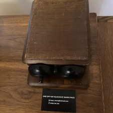 A Antiques Telephone Wooden Box With Bell’s