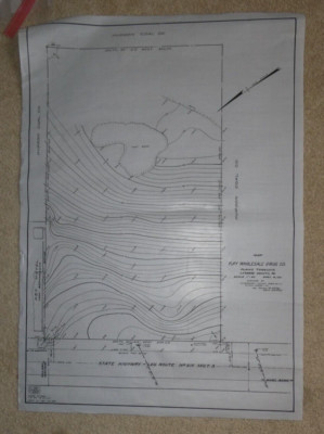 BIG Vintage 1961 Blueprint Property Map Kay Wholesale Company Luzerne Co Pa