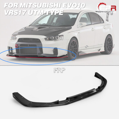 For Mitsubishi Evolution EVO 10 X VRS 2017 UTM Type FRP Front Bumper Lip Parts
