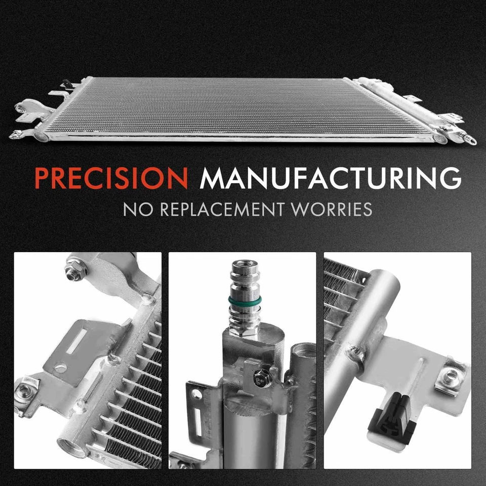 Kit de refrigeración de radiador y condensador de CA de aluminio para Volvo XC90 2005-2014 L5 2,5 L Foto 4 de 4