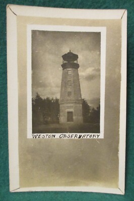 Estate Sale ~ Vintage Real Photo Postcard - Weston Observatory, Manchester, N.H.