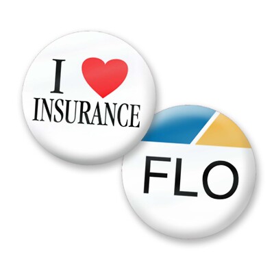 I Love Insurance - Flo Nametag 2.25'' 2-Pack Buttons halloween costume