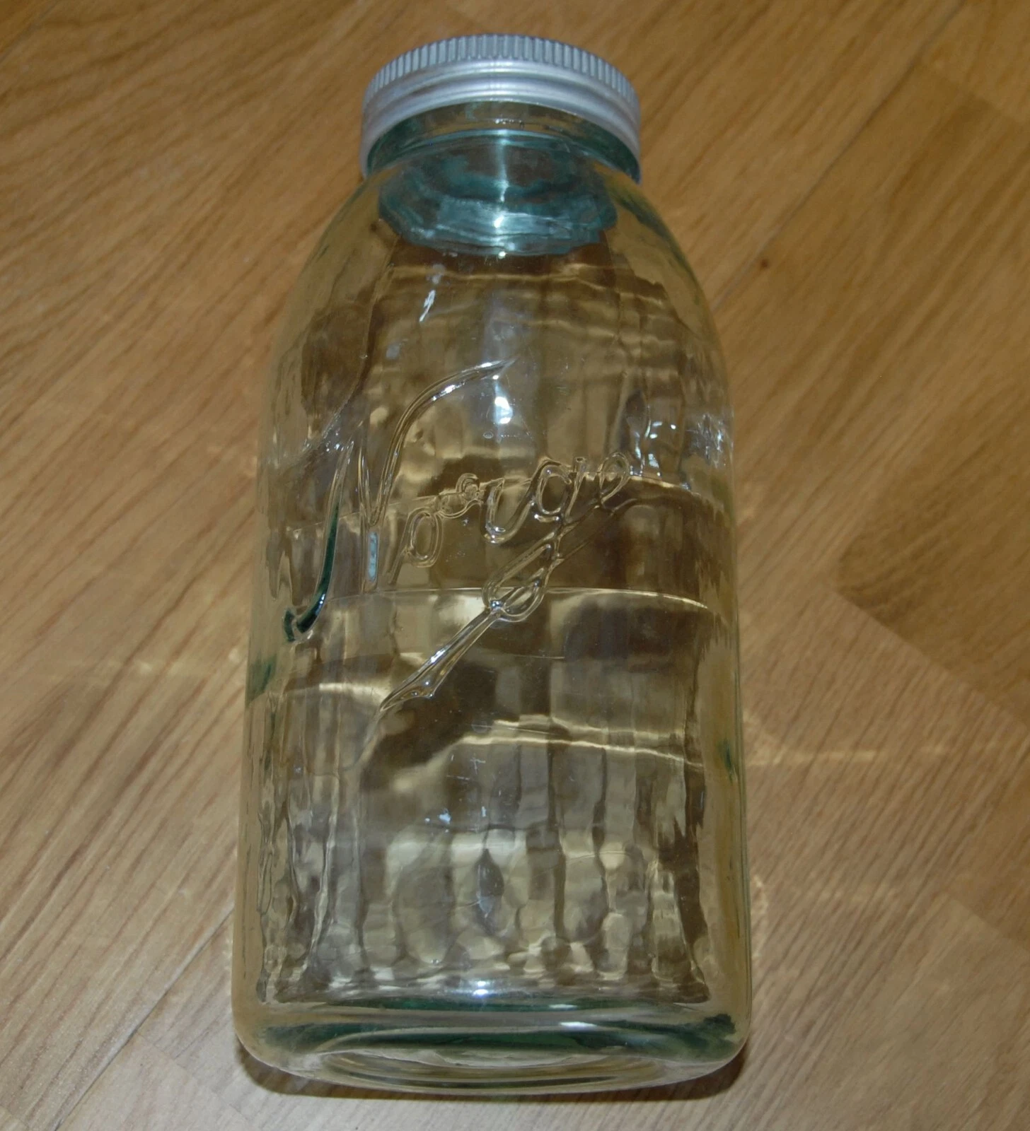 VINTAGE NORGE 1,9L GLASS JAR WITHOUT CONTACT to METAL OR PLASTIC rare NORWAY
