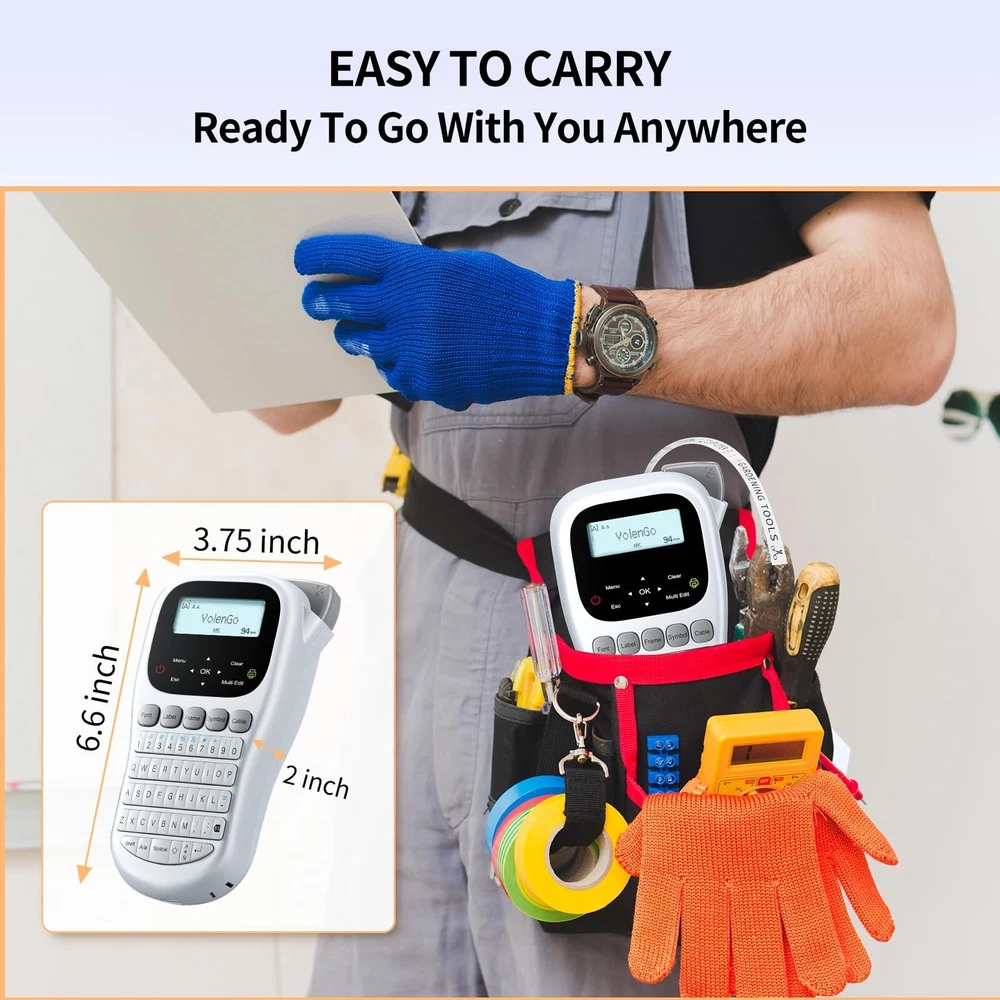 H1100 Waterproof Label Maker Machine with Tapes - Handheld Portable Design H1100 Waterproof Label Maker Machine with Tapes - Handheld Portable Design