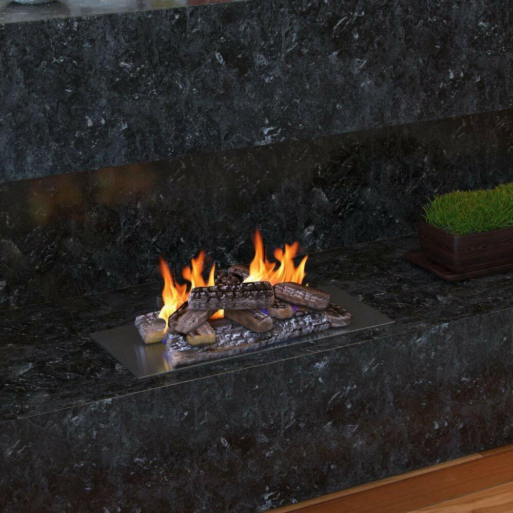 Regal Flame 10 PC Ceramic Propane Gel Ethanol Gas Fireplace Fire Pit Logs  Oak 689178805701 | eBay