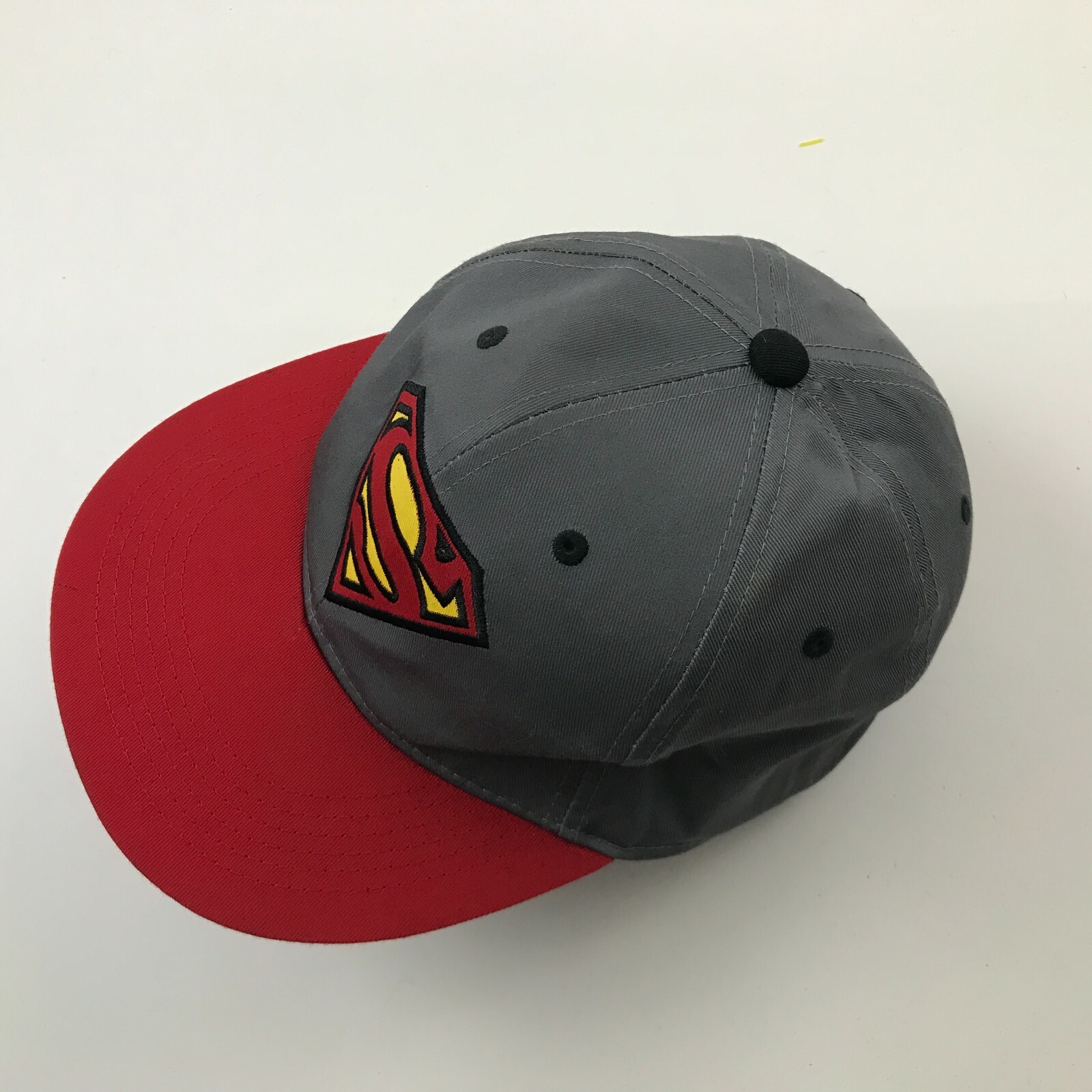 Superman Hat Cap Snapback Gray Red Embroidered Ad… - image 3