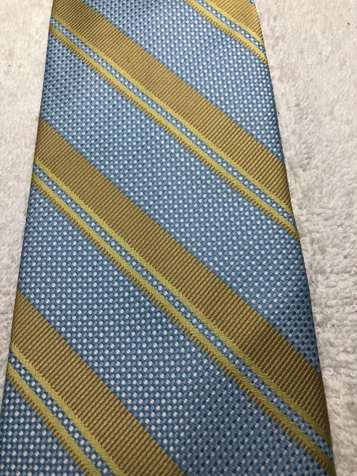 CORBATA LAURANT BENNET PARA HOMBRE AZUL CIELO CON AMARILLO DORADO 3,75 X 59 Foto 3 de 4