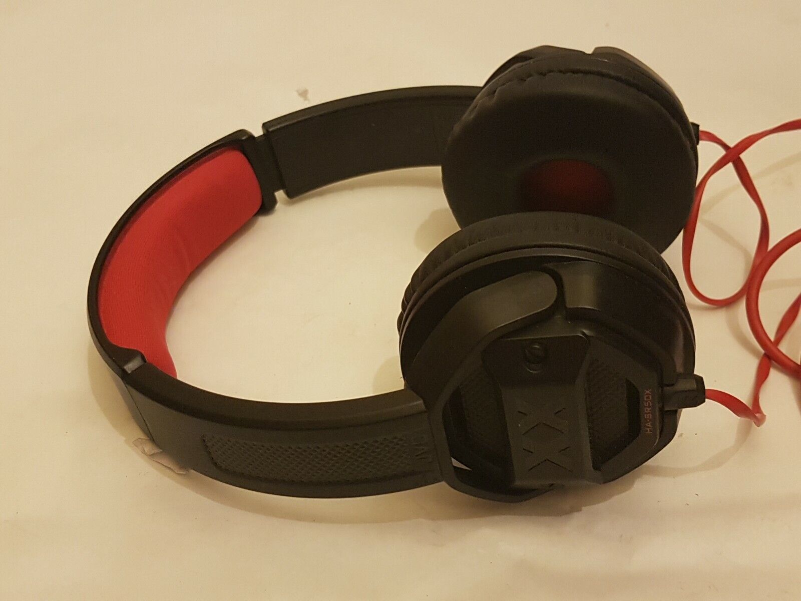 Headphones JVC HA-SR50X Xtreme Xplosives Over Ear Adjustable Wired Black &  Red