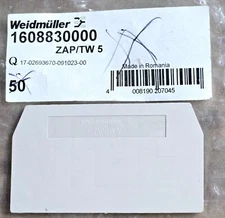 WEIDMULLER 16008830000 ZAP/TW5 Z SERIES END PLATE (LOT OF 23 PCS)