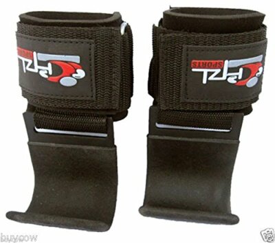 CHZL GEWICHTHEBEN HANDGELENKSTÜTZE METALL STAHL GEPOLSTERT HAKEN KREUZHEBEN GYM STRAP PUL