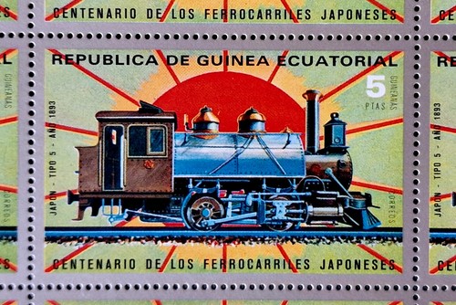 Guinea 1972 Trains Japan Locomotives MNH 75 Stamps 15 Sets Full Sheets CV €52.50 - Picture 14 of 15