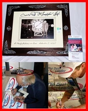 Michael J Fox Christopher Lloyd signed Back To The Future Framed Picture JSA BSA