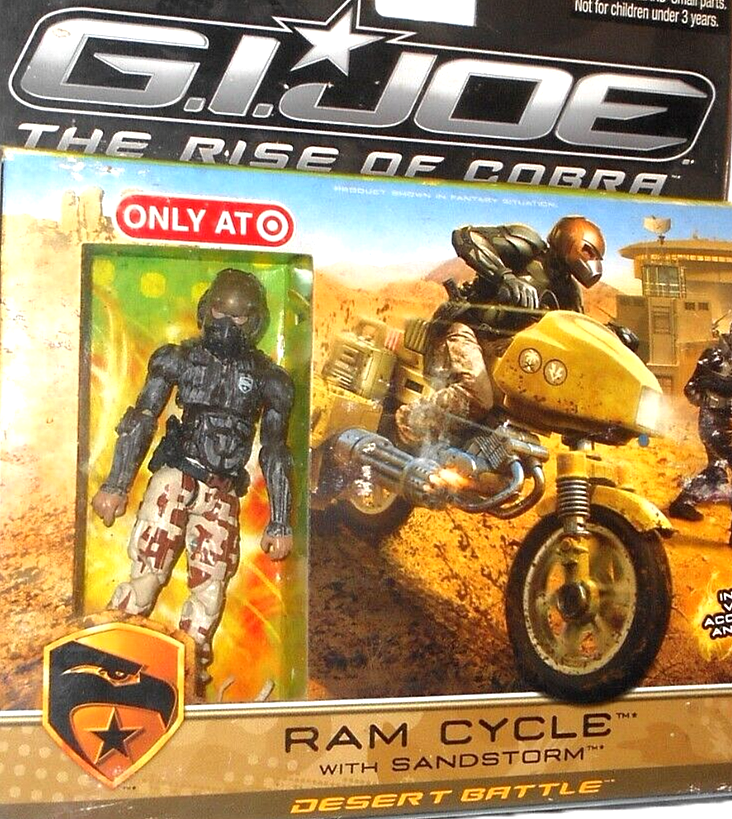 Gi joe DESERT BATTLE RAM 2009 Sandstorm motorcycle cycle rise of