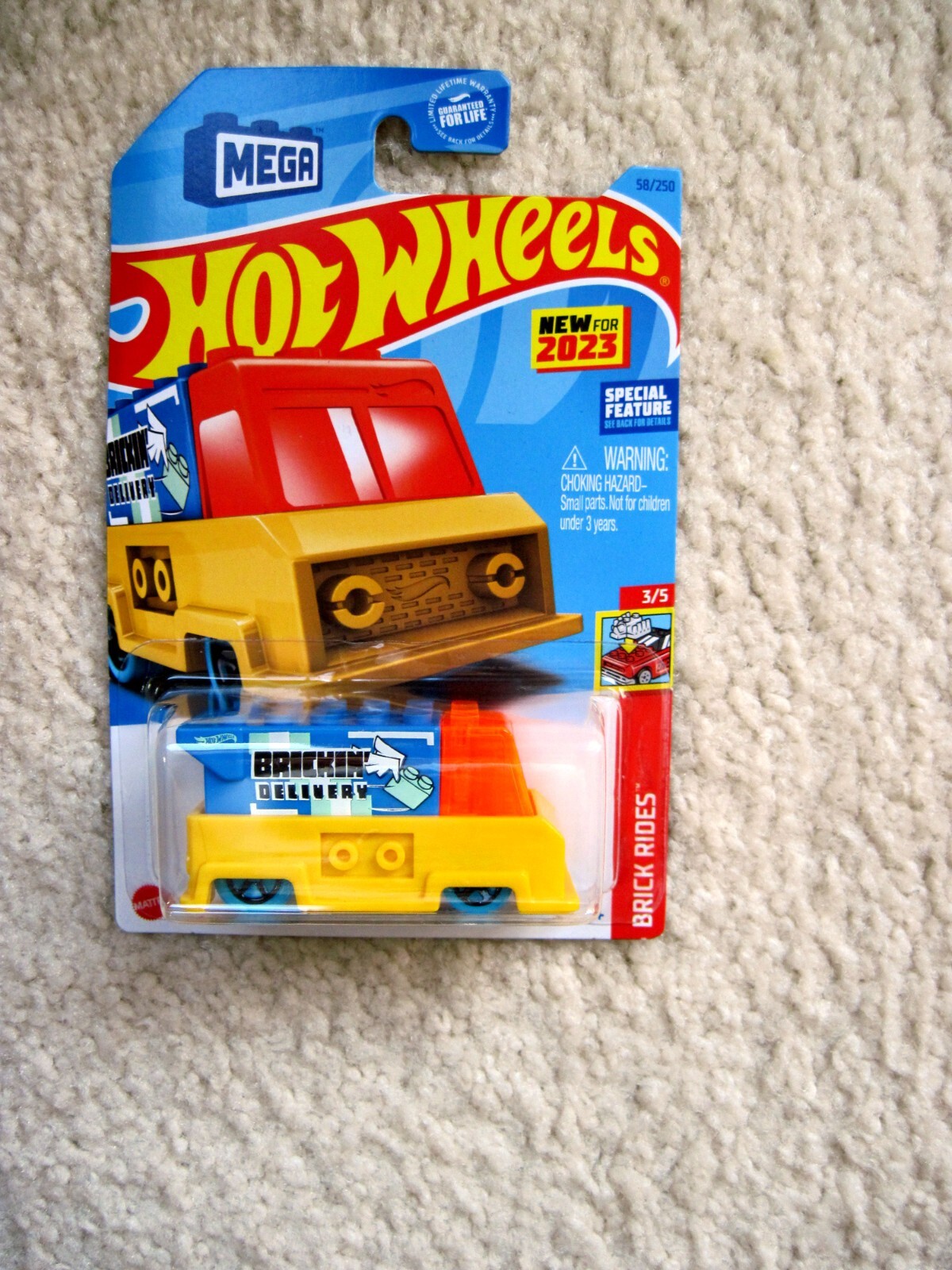 2023 Hot Wheels Special MEGA Brickin' Delivery 3/5 HW Add-on Brick Rides #58/250