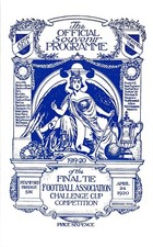 FA CUP FINAL 1920 Aston Villa v Huddersfield Town - FULL REPLICA PROGRAMME